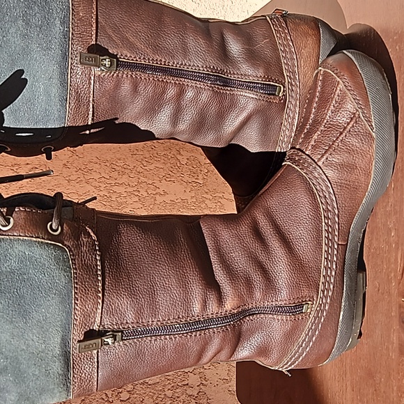 Ugg Australia Belcloud Leather Waterproof Sheepskin Knee Boots Size 7.5 - Picture 9 of 16